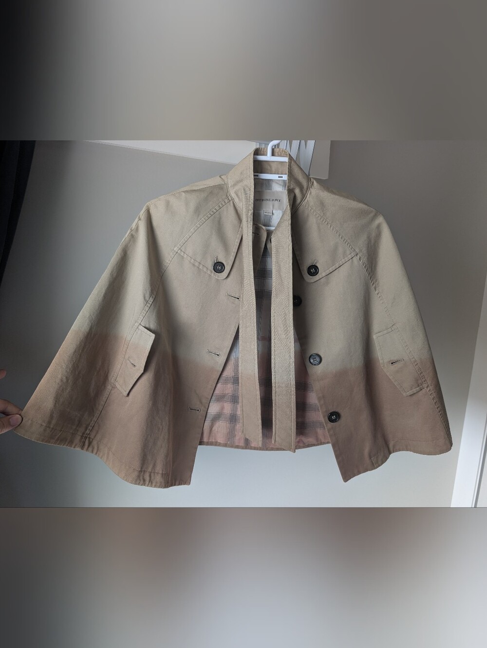 Authentic Burberry Kids Cotton Trench Cape / Capelet – Size 8Y (128 cm) – Iconic